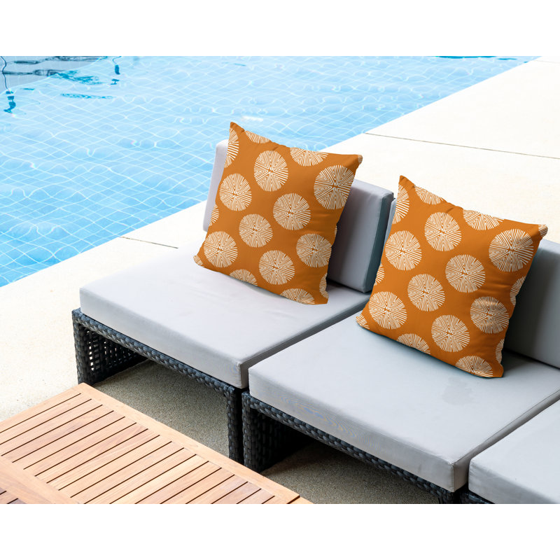 Housse et insert de coussin décoratif en polyester, L 17 po x H 17 po, Orange