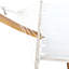 1 support, utilisation à l'intérieur et à l'extérieur, contreplaqué + toile, blanc et, limite de poids de 350 lb, procédure d'assemblage rapide avec support, idéal pour se détendre, charge maximale, installation sans effort
