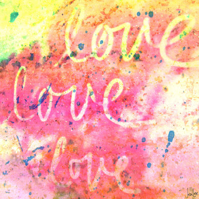 «Love Love Love» par Jen Lee - impression d'art graphique