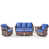 Blue Cushion/Brown Frame selected