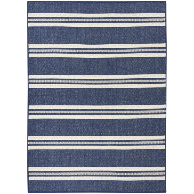 Tapis bleu marine moderne 6 pi x 9 pi Manderella, Rectangle 6 pi x 9 pi, Marine