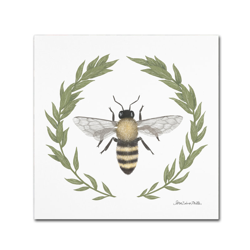 « happy to bee home i », reproduction d’impression sur toile tendue, H 14 po x l 14 po