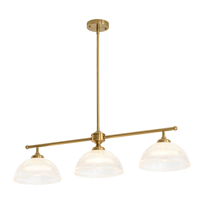 Luminaire suspendu moderne en verre à dôme 3 lumières Modern