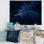 Feuilles tropicales en bleu classique - photographie sur toile-67227736-67227744