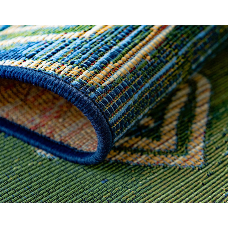 Tapis de véranda d'extérieur couleur herbe et ciel, Rectangle 2 pi 2 po x 3 pi