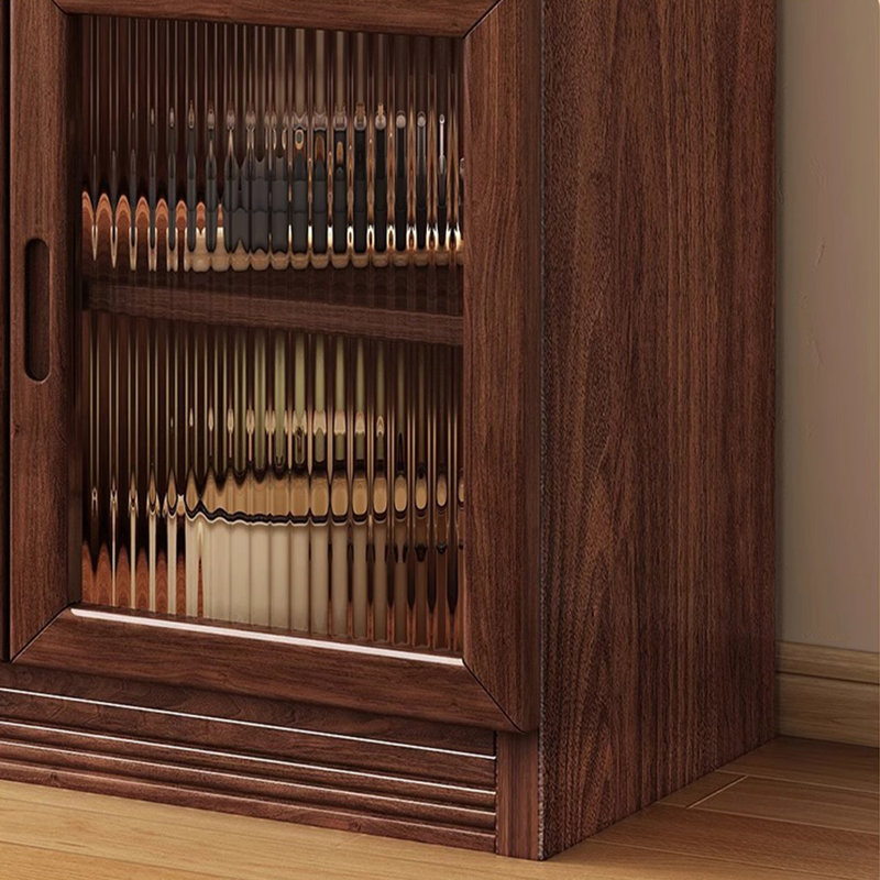 Buffet en noyer massif et bois manufacturé, H 78,74 po x l 31,5 po x P 14,96 po