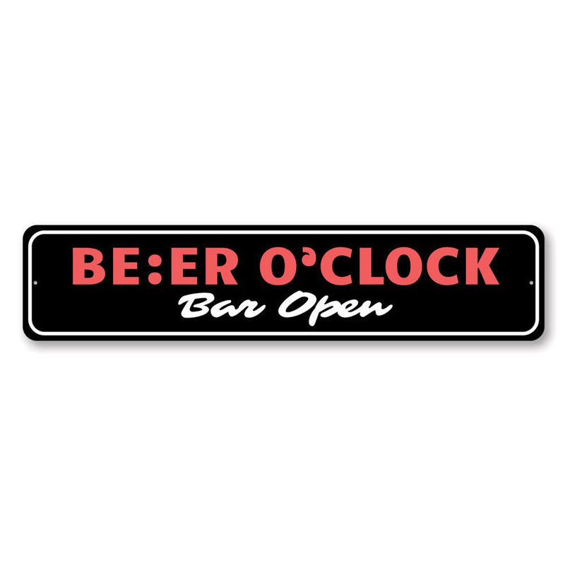 Enseigne en aluminium Beer O, H 4 po x l 18 po x P 0,04 po