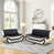 Similicuir noir / blanc