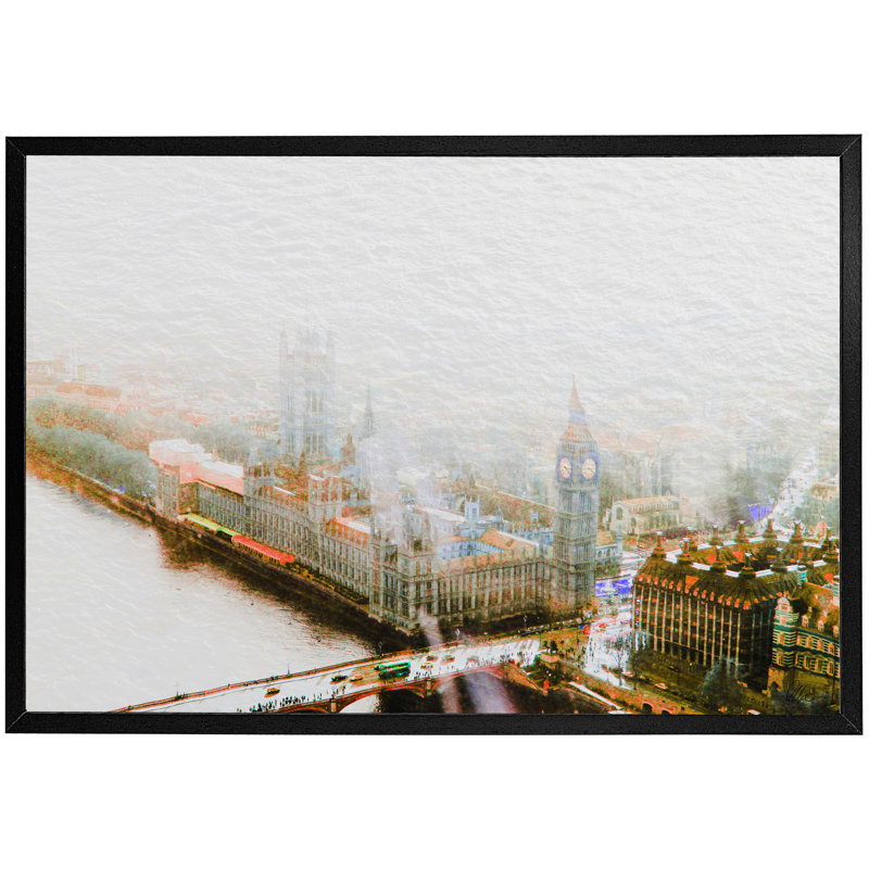 Single Picture Frame Print, Black, 61cm H x 91cm W x 4cm D