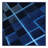 Machine Washable Pahola Retro Checkered Rug in Blue – Navy Binding-714774689