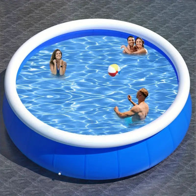 Piscine gonflable en maille à ressorts papillon 96 "l 96"