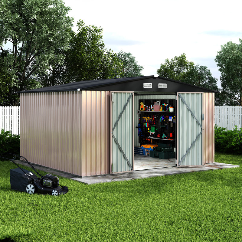 Espace de rangement extérieur spacieux et sécuritaire en métal - 10 x 12 pi