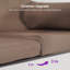 Balancelle de luxe à 3 places avec support et porte-gobelets, avec auvent et oreiller inclus, beige-2086529867-2039822769-2115565062