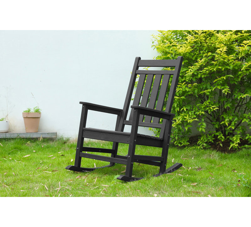 Chaises berçantes d'extérieur pour patio, Gris