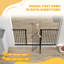 Adjustable Safety Gate with 3 Extensions 4 Adjustable Screws Black