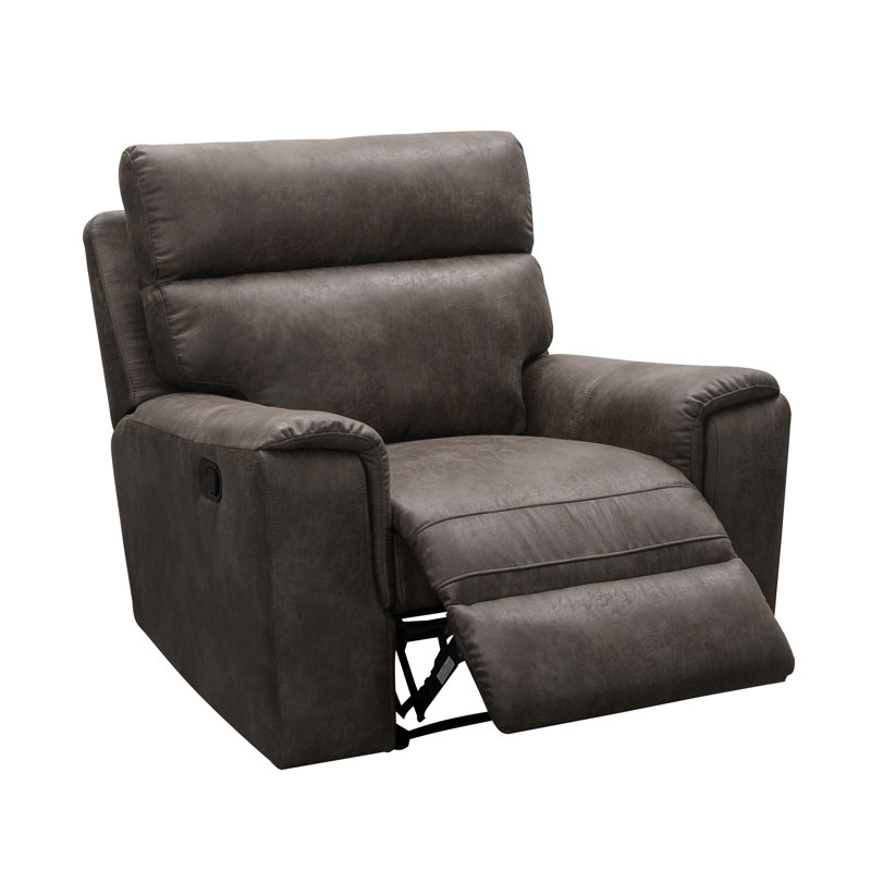 Nobleboro Upholstered Recliner, Espresso Brown Polyester