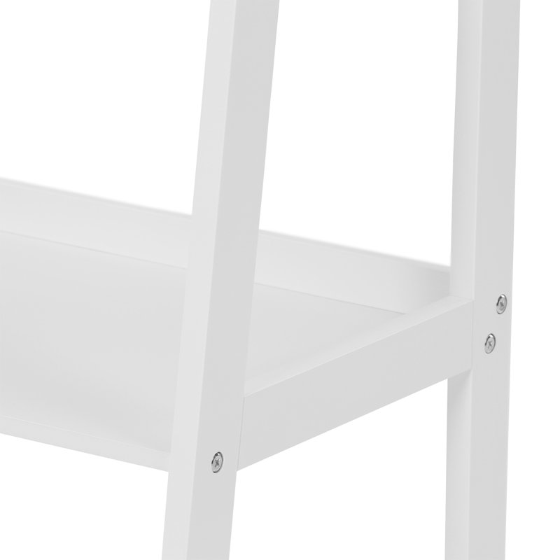 Sansa Ladder Bookcase, White, 180cm H x 63cm W x 40cm D