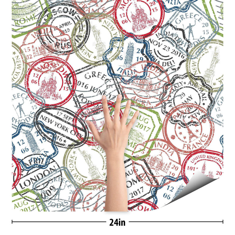 Papier peint, L 126 po x l 24 po