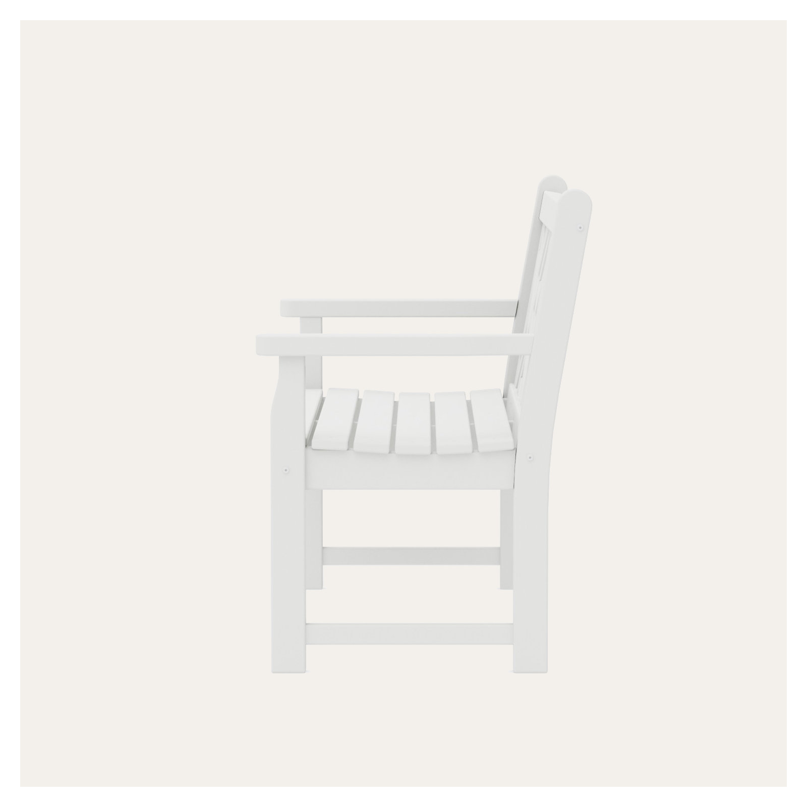 POLYWOOD Chippendale 48" Bench, White