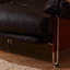 Canapé droit noir Mid-Century
