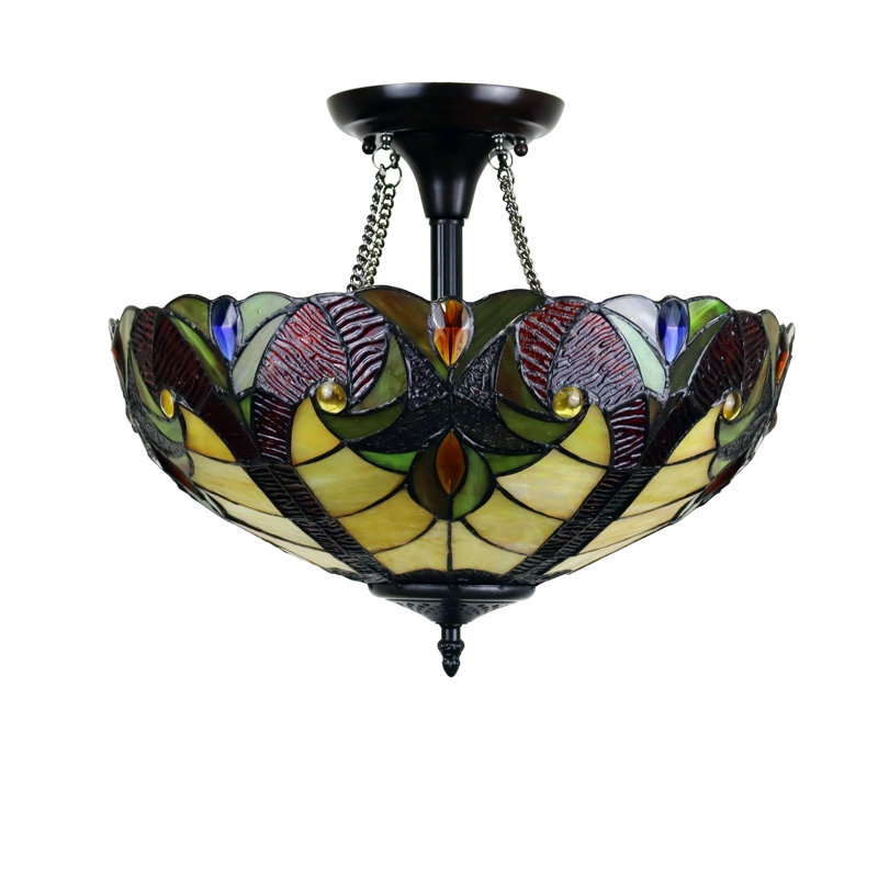 Plafonnier semi-encastré 2 lumières 15,8 po