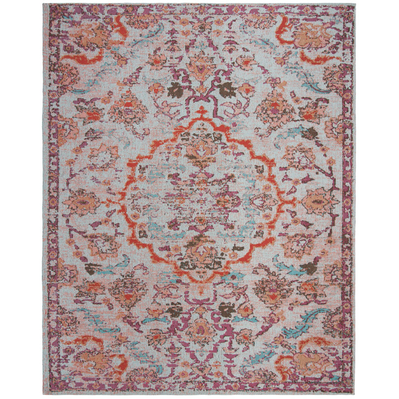 Tapis rouge / beige Callendale, Rectangle 8 pi x 10 pi