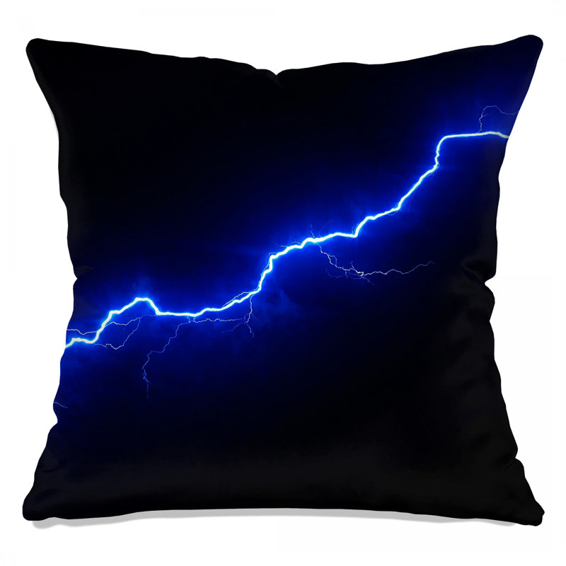 Coussins bleus Blue Lightning Bolt, 26 x 26 inches