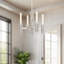 Lustre linéaire moderne à 4 lumières de style bougie Torres-77452358