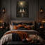Halloween Canvas Wall Art, Two Ghosts Moonlit Forest Halloween Pictures 20x25cm