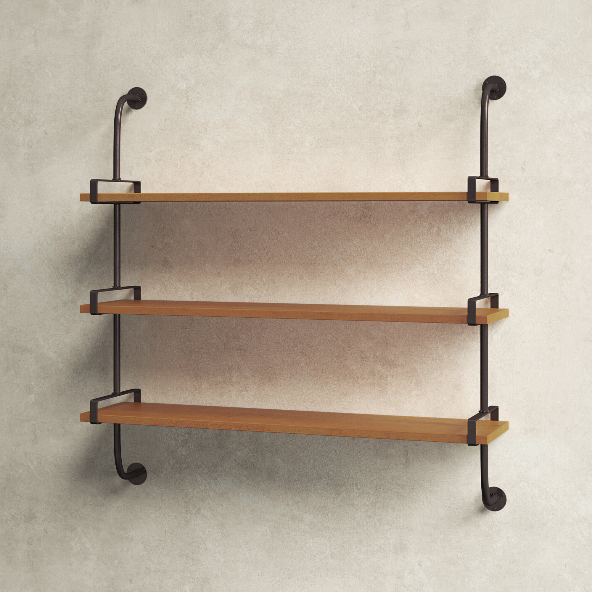 Steelside™ Benning 3 Piece Paulownia Tiered Shelf & Reviews