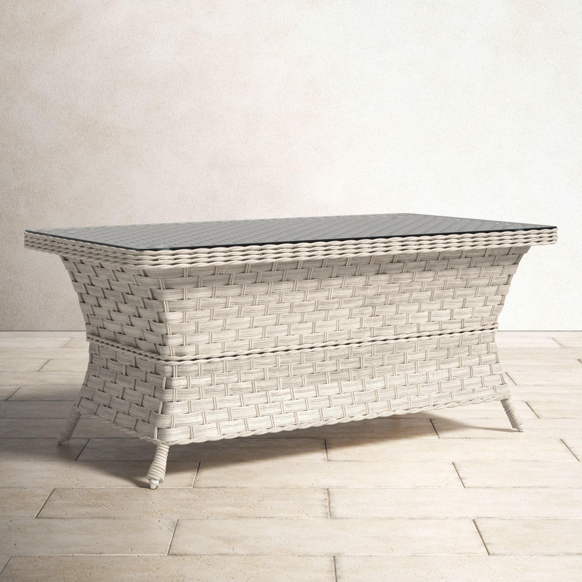 Sky 42'' Glass Outdoor Coffee Table