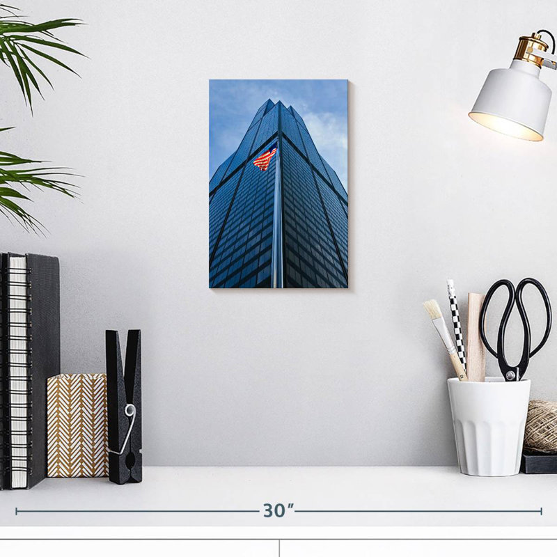 Looking Up At Sears Tower, 12" H x 8" W