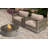 Dzheni Fully Assembled 2 Person Seating Group With Sunbrella Cushions And Round Concrete Firepit-1993477157