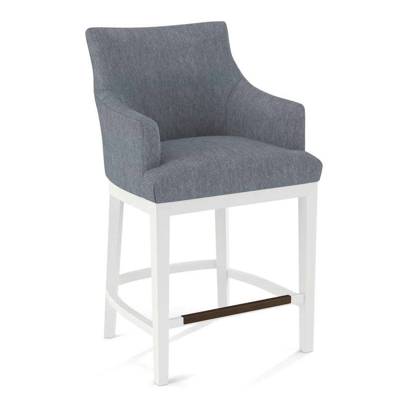 Upholstered Counter Stool, White, 61555-75
