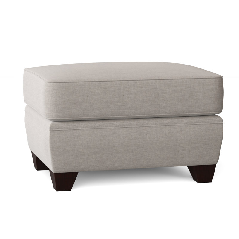 Putney Upholstered Ottoman, Cast Silver Sunbrella®