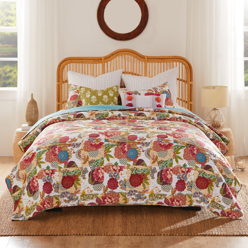 Greenland Home Fashions Jewel White Quilt Set, White, Twin Quilt + 1 Sham
