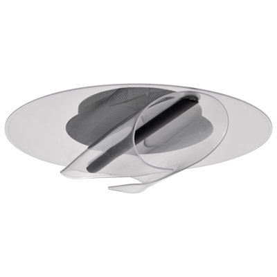 Geneva - 18 Inch LED Flush Mount - Matte Black - Silk Screened Acrylic Lens