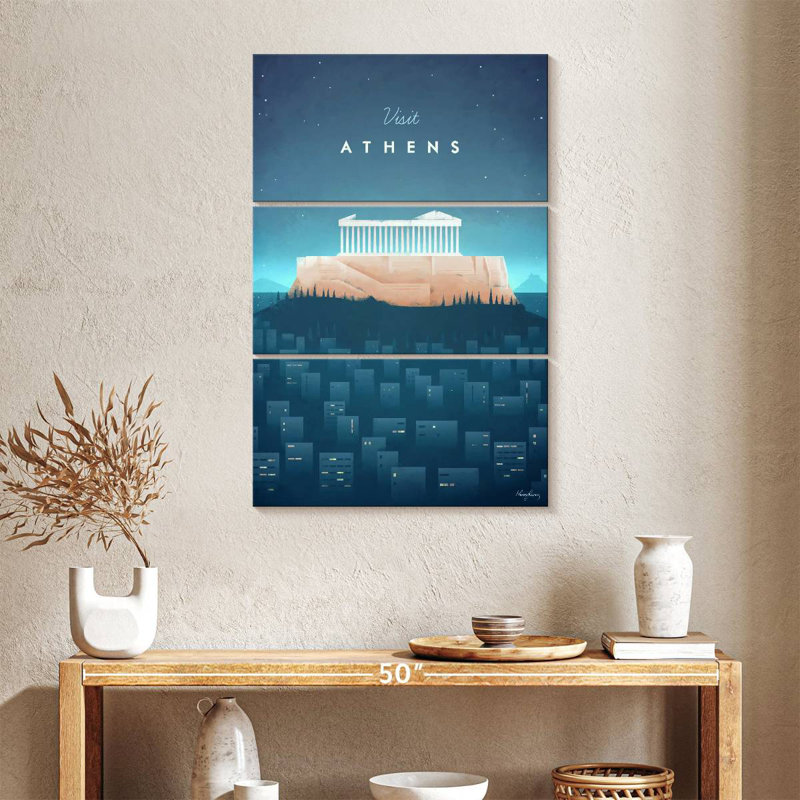 Affiche de voyage Masam Athens, H 38 po x l 24 po