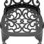 Ensemble de 5 meubles de patio en aluminium coulé avec cadre noir et coussins de siège blanc cassé-1652886148