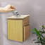 7.6 X 7.3 X 9.4" Wall Mounted Wooden Box For Suggestions, Charity, And Fundraising Tithese Offering