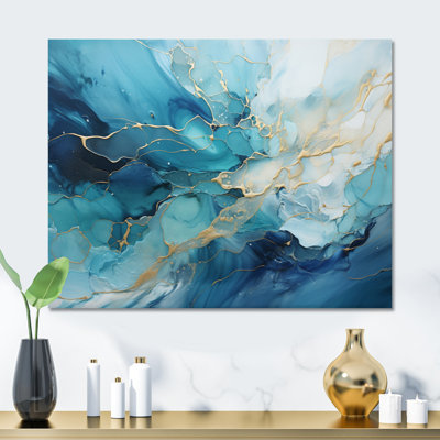 Décoration murale en métal «Oceanic Collage I» - Collages abstraits