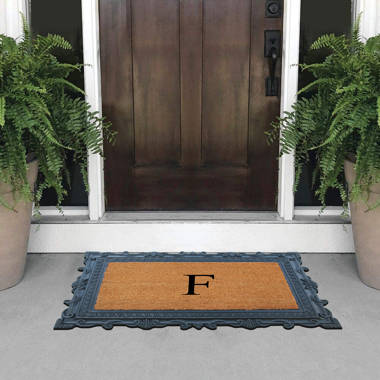 Darby Home Co Issac First Impression Hand Crafted X-Large Abrilina Entry Coir Monogrammed Double Doormat Letter: H