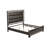 Modern Style Queen Bed With Bonded Leather Horizontal Tufting, Wooden Slats, No Box Spring, Bedroom Allure Point Featuring Tufting Design, Led Lights, Setup