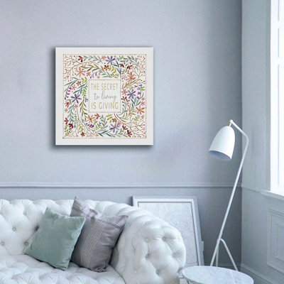 «The Secret to Living is Giving» par Cindy Jacobs, estampe numérique sur toile