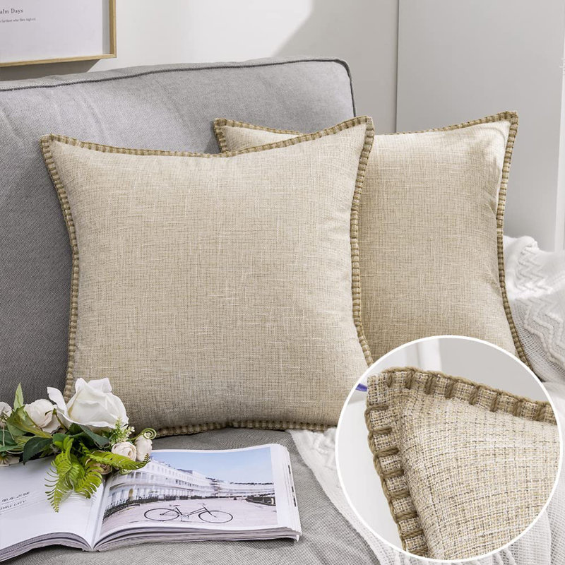 Pillow Cover, Beige, 20"H x 20"W
