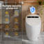 Toilette à bidet intelligente BCAHome ADA avec couvercle à ouverture / fermeture automatique, hauteur confort 17,3 po ADA, chasse d'eau à jet siphon 1000, siège chauffant à fermeture en douceur, chasse automatique sans réservoir, nettoyage par massage, lavage / séchage à chaud, télécommande-133444736