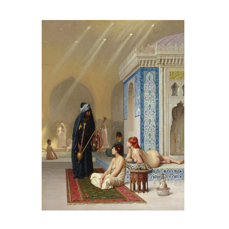 «Jean Leon Gerome Pool In A Harem, C.1876, art sur toile, 19" H x 14" W