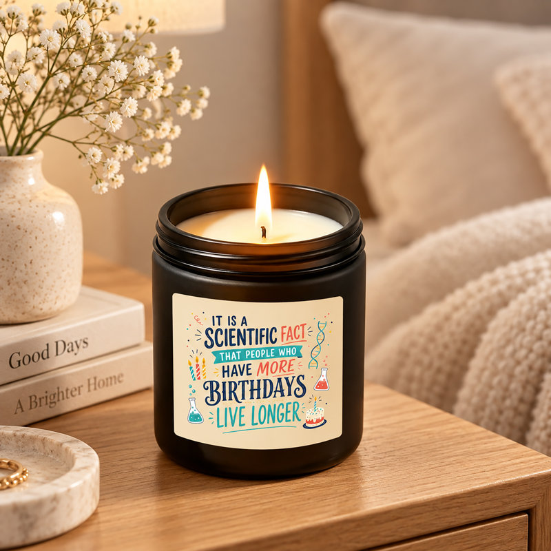 Scented Jar Candle with Glass Holder