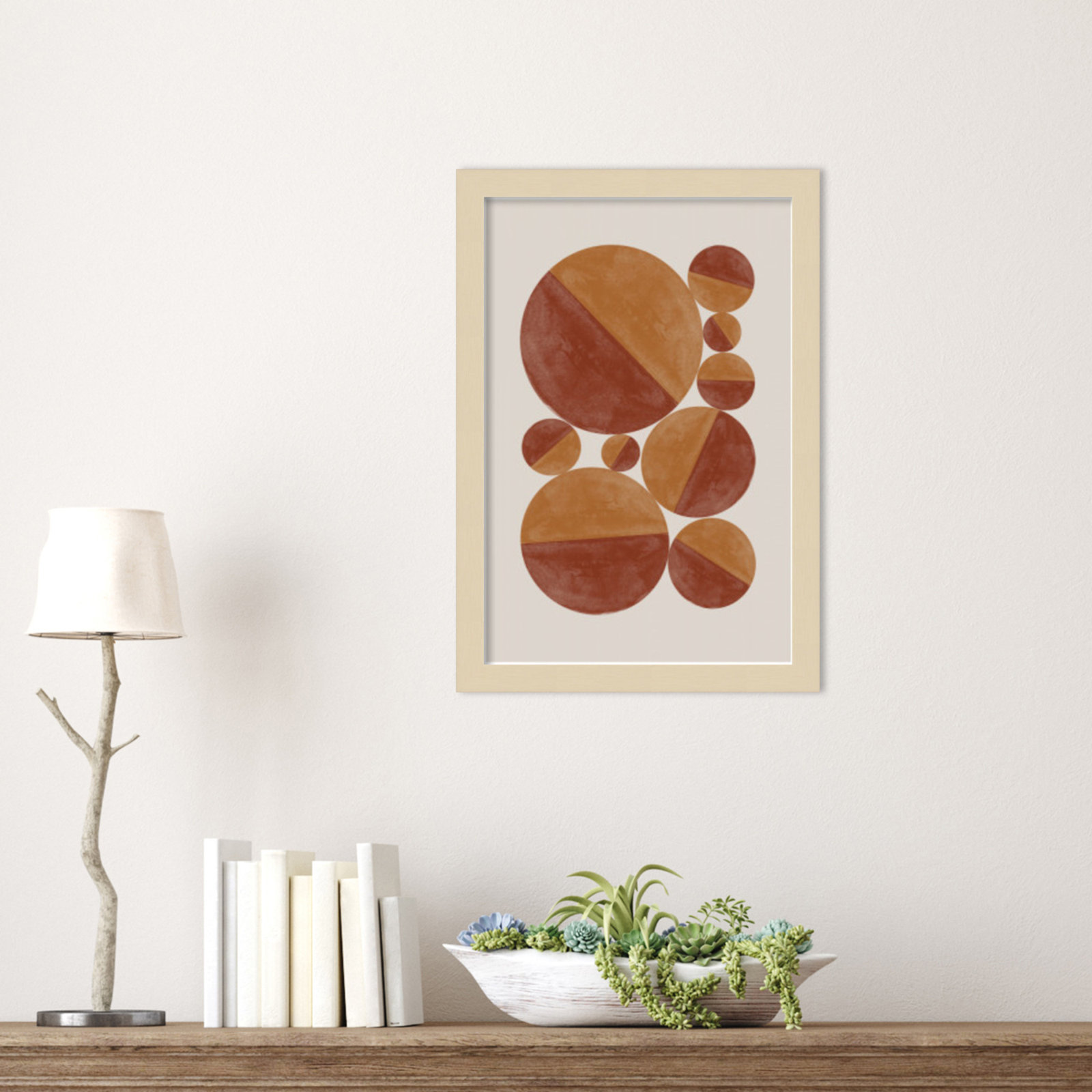 Paley "Burnt Orange Bols" Print, Brown, 17" H x 12" W