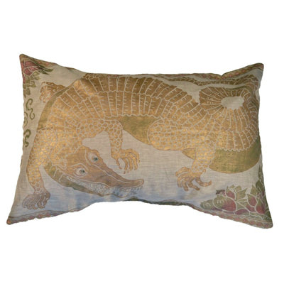 Alligator I Linen Rectangular Pillow Cover